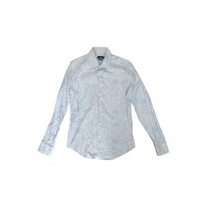 Zara 100% Cotton Slim Fit Flower Print Dress Shirt